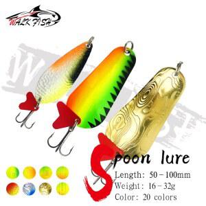 W FISH 새로운 6g 낚시 소음 Paillette 스푼 하드 금속 28g 미끼 송어