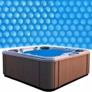 AURSK SPA 및 온수 욕조 버블 커버 1 200만 7x7피트 정사각형 보온 담요 실외 파란색