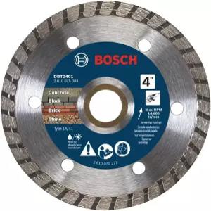 BOSCH DBT0401 4인치 프리미엄 터보 림 다이아몬드 블레이드 빠르고 부드러운 절단 콘크리트 벽돌 돌 표준