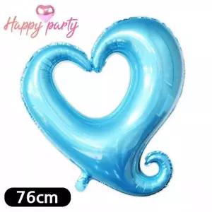 하트 라이트블루 76cm 생일 파티풍선 헬륨풍선