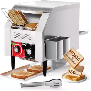PYY 상업용 컨베이어 토스터 150pcs/h 토스트 번 베이글 빵 레스토랑 베이커리 뷔페용 전기 벨트 토스터기