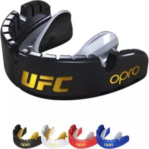 10세 이상의 브레이스 프리미엄 핏(블랙/실버)을 위한 OPRO 골드 레벨 UFC 몰드형 마우스 가드 임팩트