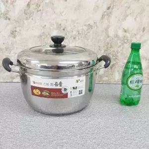 러브송 스텐 곰솥 찜냄비 인덕션겸용 26cm 스텐찜곰솥 다용도