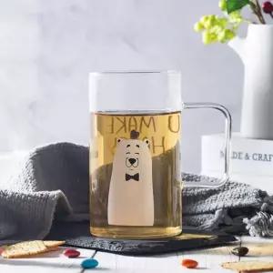내열유리 곰 컵 유리컵 맥주잔 600ml 하이볼 물병 귀여운컵