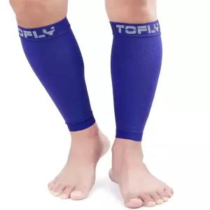 TOFLY 남녀용 종아리 압박 슬리브 1쌍 다리 지지용 무족 양말 20-30mmHg 정강이 부종 정맥류 산부인과 간호