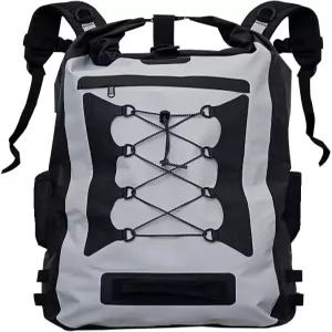 55L XL 드라이 백팩 패딩 처리된 어깨끈이 있는 프리미엄 방수 PVC 구조 기어를 건조하게 유지하세요
