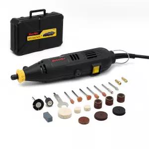 DURAMAX 40피스 회전 공구 키트 가변 속도 8000-30000 RPM 120V 코드 블로우 몰드 케이스 포함 절단 연마용