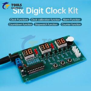 빨간색 디스플레이 시계 HOROLOGE LED 12V 디지털 전자 C51 타이머 DIY 키트 스위트 모듈