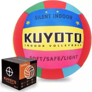 KUYOTQ 소프트 사일런트 실내 배구 - 레인보우 노디플레이 내구성 폼 온 암 홈 트레이닝 연습 게임에 안전