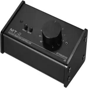 XLR 3.5mm 입력 출력이 있는 HXBER 패시브 모니터 컨트롤러는 감쇠 제어 음소거 기능 검은색을 지원합니다