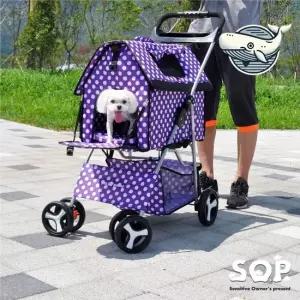 친절한탄씨 강아지 이동식 유모차 하우스 애완동물 접이식 강아지 고양이 토끼 유모차 이동장 분리형