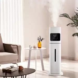 스마트 화이트 2.1Gal/8L 대용량 쿨 미스트 3가지 레벨 자동 습도 조절 타이머 및 차단 LED 패널 리모컨