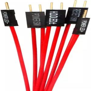 NOYITO 마더보드 연장 케이블 세트 22AWG 은도금 금도금 플러그 전원 SW LED HDD 리셋 4종 PC DIY용