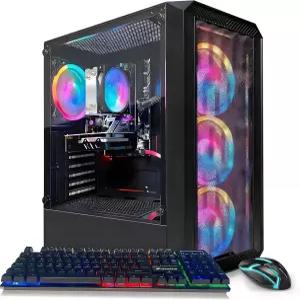 STGAubron 게이밍 PC 데스크탑 라데온 RX 590 8G GDDR5 AMD Ryzen 3 3200G 3.6G 16G DDR4 512G SSD 600M