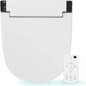 보보 VB6000SE 길쭉한 비데 변기 시트 따뜻한 물 LED 조명 열선 흰색 건조기 스테인리스 노즐 산