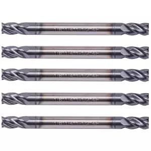 BestParts 5pcs 1/8 솔리드 카바이드 사각형 엔드 밀스 - 더블 AlTiN 코팅 플루트 4개 헬릭스 35도 절단