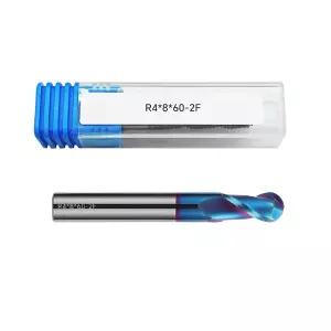 레이지 나노 코팅 마이크로그레인 카바이드 볼 노즈 엔드 밀 플루트 플랫 디자인 2개 코발트 12 CM124 8 16