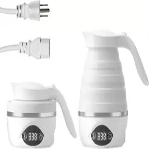접이식 여행용 주전자 전기 휴대용 끓는 물용 110V 및 220V 듀얼 전압 차 커피용 850W 소형 미니 BPA 프리