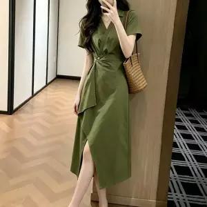 [아리엘스타일]카라랩 허리셔링 롱원피스 코드와원피스