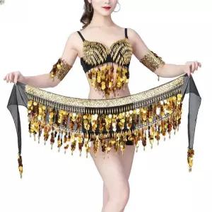 랩스커트 댄스복 힙 밸리 여성용 스카프 힙스카프
