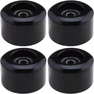 디어 4PCS 롤러 스케이트 바퀴 만들기 지름 54mm 경도 80A 쿼드 교체 검은색 ABEC-9 베어링 4팩