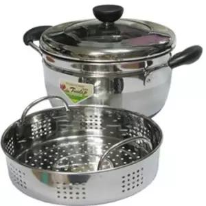 스텐찜솥 키친플라워 튤립 스텐 인덕션 찜냄비 찜솥 양수 26cm