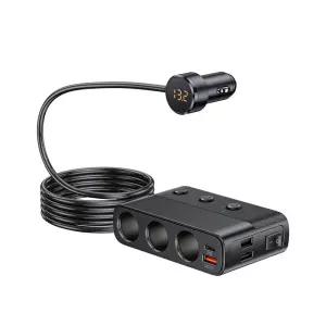 차량용 3구 고속충전 시거잭 멀티소켓 USB 4포트 A타입 C타입 PD QC3.0 메인 개별 스위치
