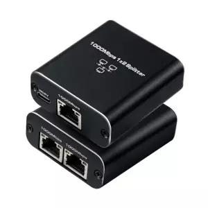 기가비트 네트워크 분배기 공유기 1포트 PC 2대출력 대용량파일 1000mbps 노트북 PC 컴퓨터 RJ45