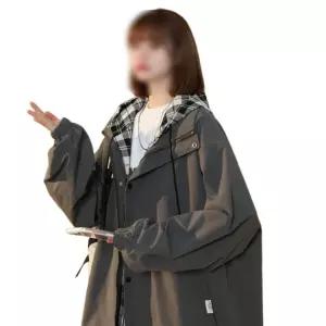 오버핏 루즈핏 봄여름 점퍼 공용 빅 사이즈 투웨이 상의 코트 얇은 트렌드 캐주얼