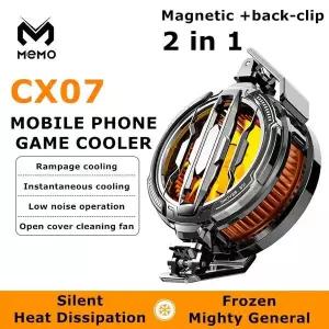 MEMO 백 클립 2 IN 1 휴대 반도체 냉각 팬 라디에이터 CX07 for IPhone IOS Android PUBG 게임 쿨러