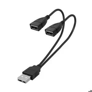 1-8개입 1개의 남성 커넥터를 2개의 여성 커넥터로 연결하는 연장 케이블 USB 2.0 분배기 Y 케이블 전원 어