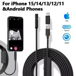 5.58mm 200MP 내시경 비디오 제어 하수구 내시경 카메라 드레인 For iphone 호환 6 8 IOS 모바일 스마트 폰