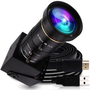 ELP 4K USB HDMI 카메라 매뉴얼 IMX415 줌 카메라(5-50MM 웹캠 초점 H.264 렌즈) 산업용 CCTV PC 망원경 클로즈업 미니 8MP 가변 10배 컴퓨터용