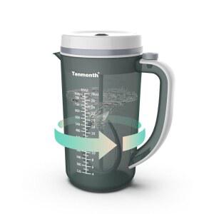 Tenmonth Electric Formula 믹서 피처 드립 스파우트 잠금 뚜껑 패스트 베이비 포뮬러 메이커 798g 28온스 뭉침 혼합 기포 BPA 프리 휴대용 여행용