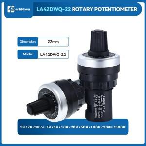 LA42DWQ-22 로터리 전위차계 1K 2K 5K 22mm 직경 저항 스위치 (인버터 거버너 컨버터용)