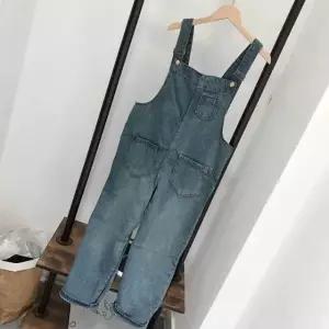 여자 데님 멜빵 바지 점프수트 캐주얼 청바지 패션 뷔스티에점프수트 (W6742FC)