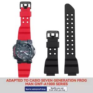 호환 카시오 G-Shock Frogman GWF-A1000 시리즈용 교체용 레진 실리콘 스트랩 방수 다이빙 시계 밴드모듈 5