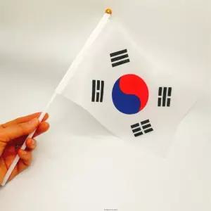 미니태극기 행사 운동회 광복절 태극기 손 광복절 삼일절 독립 휴대 축구 (WE78BB6)