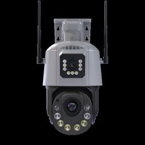 6MP ICsee 앱 18배줌 듀얼 렌즈 4G/WIFI IP 카메라 풀컬러 AI 휴머노이드 감지 무선 PTZ 홈 시큐리티 CCTV