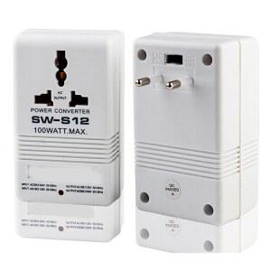 다운트랜스 SW S12 110V 220V 듀얼 전압 변압기 어댑터 100W 여행용 전력 변환기 가전제품용 소형