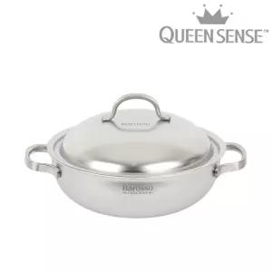 [QueenSense] 퀸센스 바로써 통5중 인덕션IH 무연마제 스텐냄비 궁중전골24cm