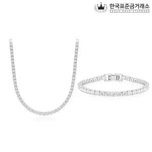 [NS홈쇼핑]한국표준금거래소 테니스 목걸이+팔찌[35984681]