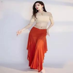 벨리댄스 스커트 라인댄스 공연 연습용 댄스복 의상