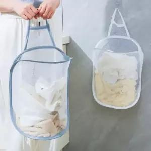 접이식 메쉬 빨래통 세탁물 벽걸이 수거함 빨래바구니
