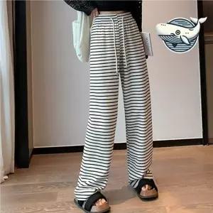여름 휴양지 여장 바지 여름철 통기성 원단 카고 옆지퍼슬랙스 통 편한 조거 핀턱 면 바지 부츠컷 치노
