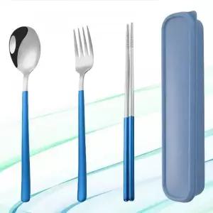 [콩심팥심]도시락 수저파우치 젓가락 식기 수저 식기통 숟가락 캠핑 휴대용
