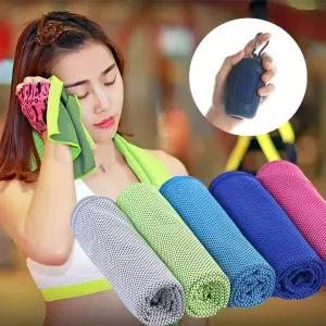 아이스 쿨타월 스포츠수건 휴대용 쿨링 타월 세면 핑크 블루 그레이