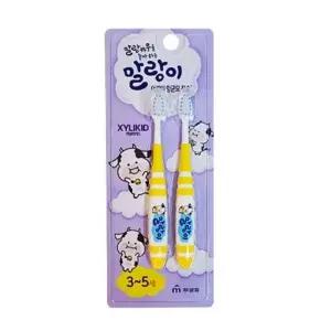 (색상 3-5세 2개입 1set)자일리 키드 말랑이칫솔 유아 어린이 칫솔 구강칫솔