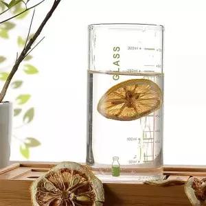 눈금패턴 맥주잔 카페 물컵 유리잔 내열 350ml 유리컵 커피잔 주스컵