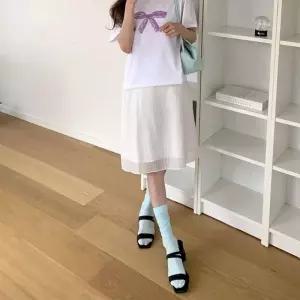 여자 데이트룩 여리핏 시스루 플라워 자수 미디 스커트_25496262_588872